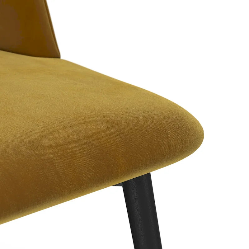 Chaise d'appoint Victor Velvet, pieds noirs (lot de 2)