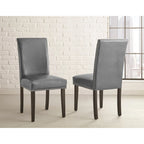 Chaises de salle à manger Slivnitsa en similicuir avec clous décoratifs, de Steve Silver (Lot de 2)
