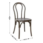 Flash Furniture HERCULES Lot de 2 Chaises de Style Thonet en Résine Aspect Bois, Commerciales, Intérieur/Extérieur