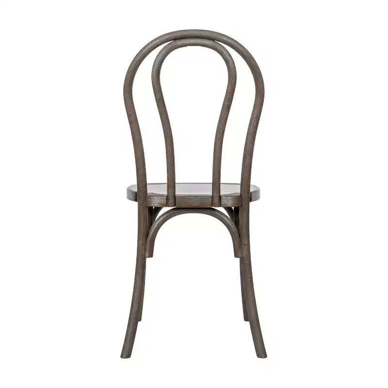 Flash Furniture HERCULES Lot de 2 Chaises de Style Thonet en Résine Aspect Bois, Commerciales, Intérieur/Extérieur