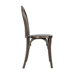 Flash Furniture HERCULES Lot de 2 Chaises de Style Thonet en Résine Aspect Bois, Commerciales, Intérieur/Extérieur