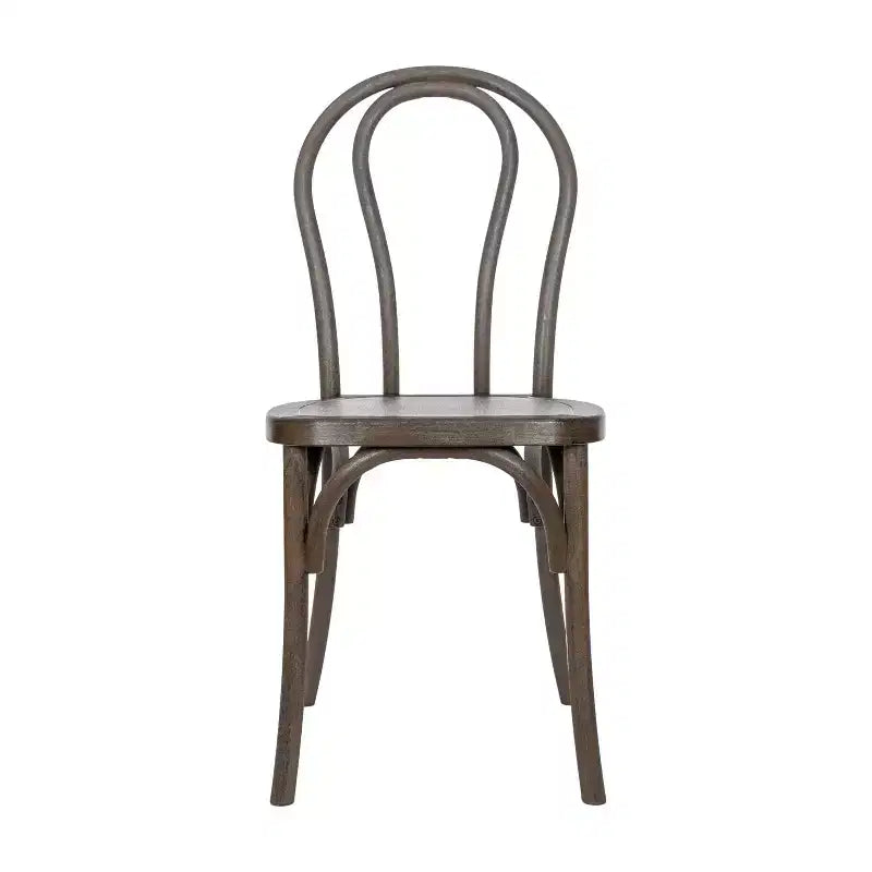 Flash Furniture HERCULES Lot de 2 Chaises de Style Thonet en Résine Aspect Bois, Commerciales, Intérieur/Extérieur
