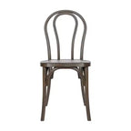 Flash Furniture HERCULES Lot de 2 Chaises de Style Thonet en Résine Aspect Bois, Commerciales, Intérieur/Extérieur