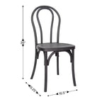 Flash Furniture HERCULES Lot de 2 Chaises de Style Thonet en Résine Aspect Bois, Commerciales, Intérieur/Extérieur