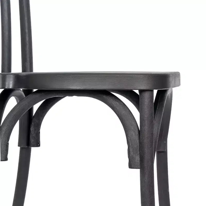 Flash Furniture HERCULES Lot de 2 Chaises de Style Thonet en Résine Aspect Bois, Commerciales, Intérieur/Extérieur