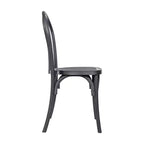 Flash Furniture HERCULES Lot de 2 Chaises de Style Thonet en Résine Aspect Bois, Commerciales, Intérieur/Extérieur