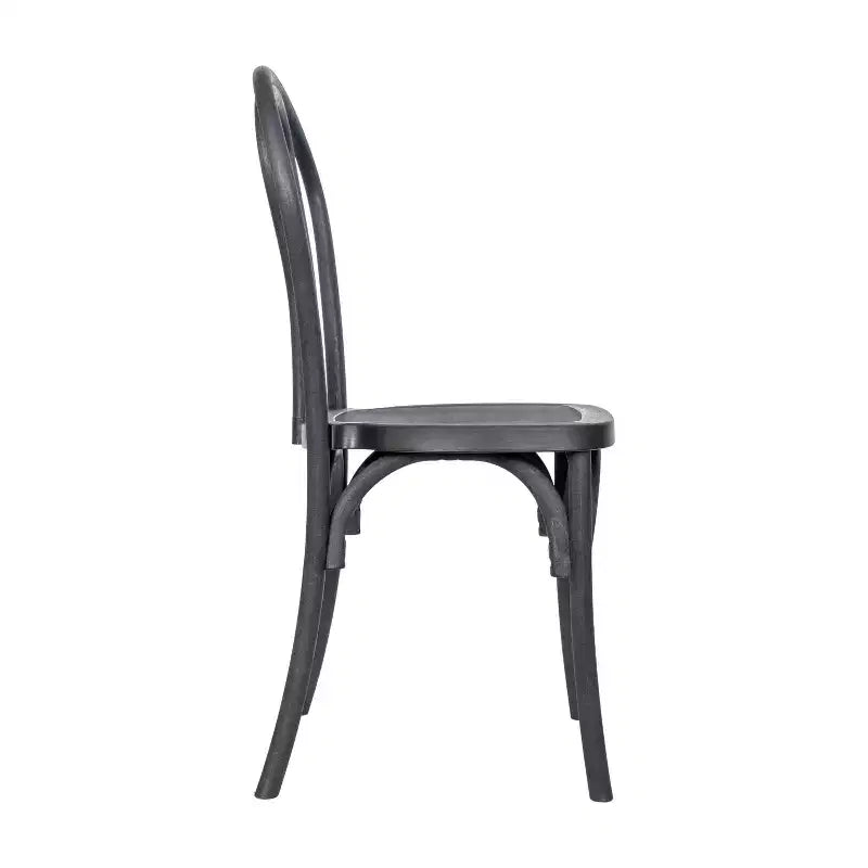 Flash Furniture HERCULES Lot de 2 Chaises de Style Thonet en Résine Aspect Bois, Commerciales, Intérieur/Extérieur
