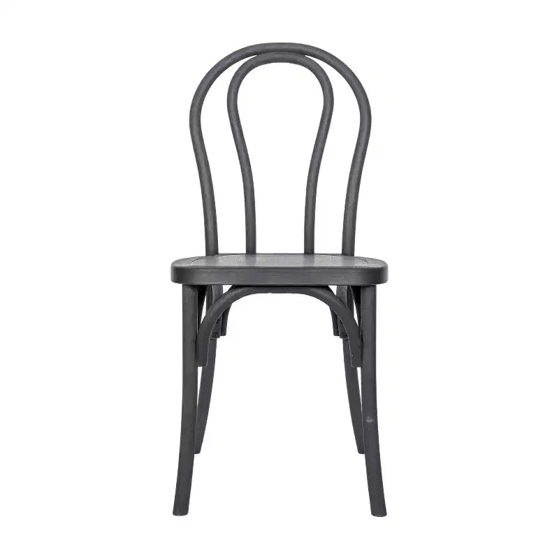Flash Furniture HERCULES Lot de 2 Chaises de Style Thonet en Résine Aspect Bois, Commerciales, Intérieur/Extérieur
