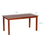 Table rectangulaire ECR4Kids en bois dur de 60 cm x 120 cm avec pieds de 55 cm, mobilier pour enfants