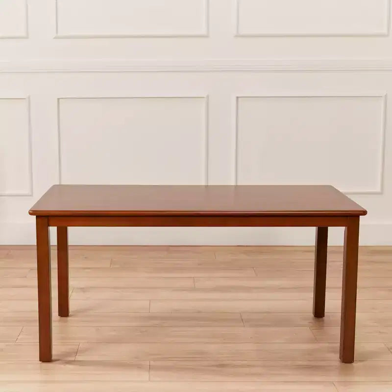Table rectangulaire ECR4Kids en bois dur de 60 cm x 120 cm avec pieds de 55 cm, mobilier pour enfants