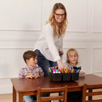 Table rectangulaire ECR4Kids en bois dur de 60 cm x 120 cm avec pieds de 55 cm, mobilier pour enfants