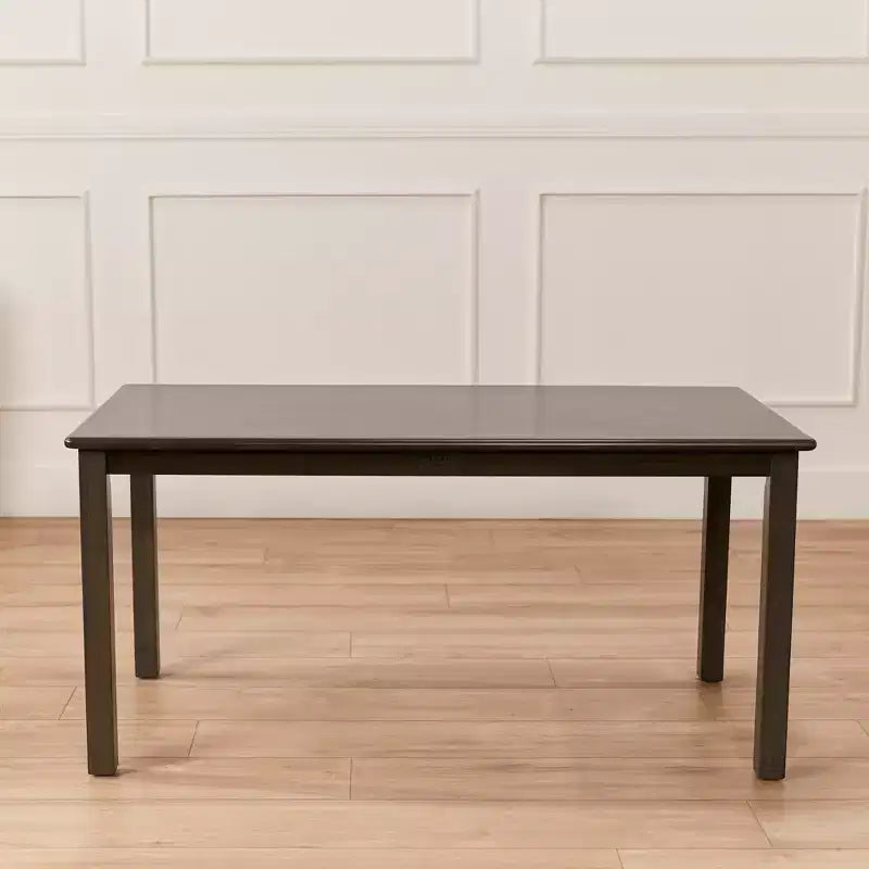 Table rectangulaire ECR4Kids en bois dur de 60 cm x 120 cm avec pieds de 55 cm, mobilier pour enfants