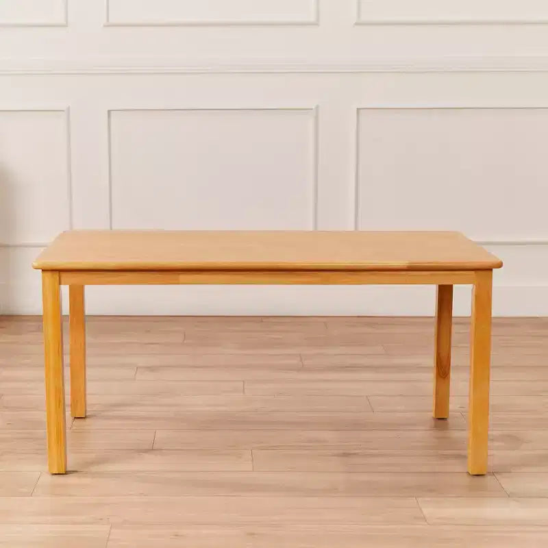 Table rectangulaire ECR4Kids en bois dur de 60 cm x 120 cm avec pieds de 55 cm, mobilier pour enfants