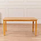 Table rectangulaire ECR4Kids en bois dur de 60 cm x 120 cm avec pieds de 55 cm, mobilier pour enfants