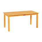 Table rectangulaire ECR4Kids en bois dur de 60 cm x 120 cm avec pieds de 55 cm, mobilier pour enfants