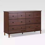 Saracina Home Stiva Classic Mid Century Modern Horizontal 6 Drawer Dresser