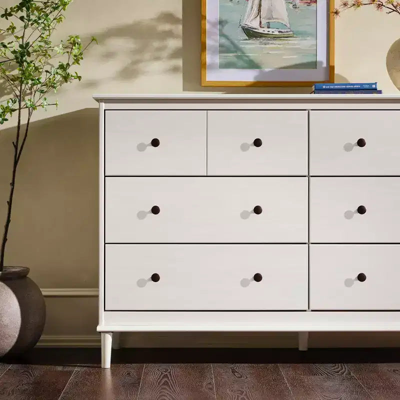 Commode Saracina Home Stiva classique moderne du milieu du siècle à 6 tiroirs horizontaux