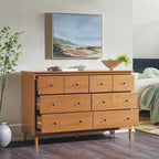 Commode Saracina Home Stiva classique moderne du milieu du siècle à 6 tiroirs horizontaux