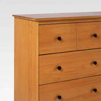 Commode Saracina Home Stiva classique moderne du milieu du siècle à 6 tiroirs horizontaux