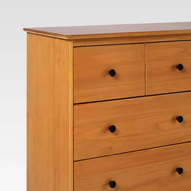 Commode Saracina Home Stiva classique moderne du milieu du siècle à 6 tiroirs horizontaux