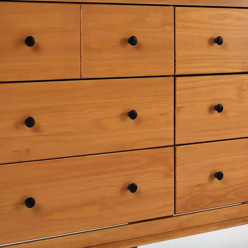 Commode Saracina Home Stiva classique moderne du milieu du siècle à 6 tiroirs horizontaux