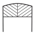 Hillsdale Furniture Essex Metal Headboard with Chevron Spindle Design Gray Bronze