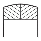 Hillsdale Furniture Essex Metal Headboard with Chevron Spindle Design Gray Bronze