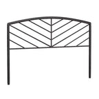 Tête de lit en métal Hillsdale Furniture Essex avec motif de fuseau à chevrons Bronze Gris
