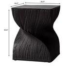Table d'appoint carrée LeisureMod Onyx Series Table d'appoint moderne en fibre de pierre, table d'appoint entièrement assemblée pour salon, chambre, bureau, décoration d'entrée