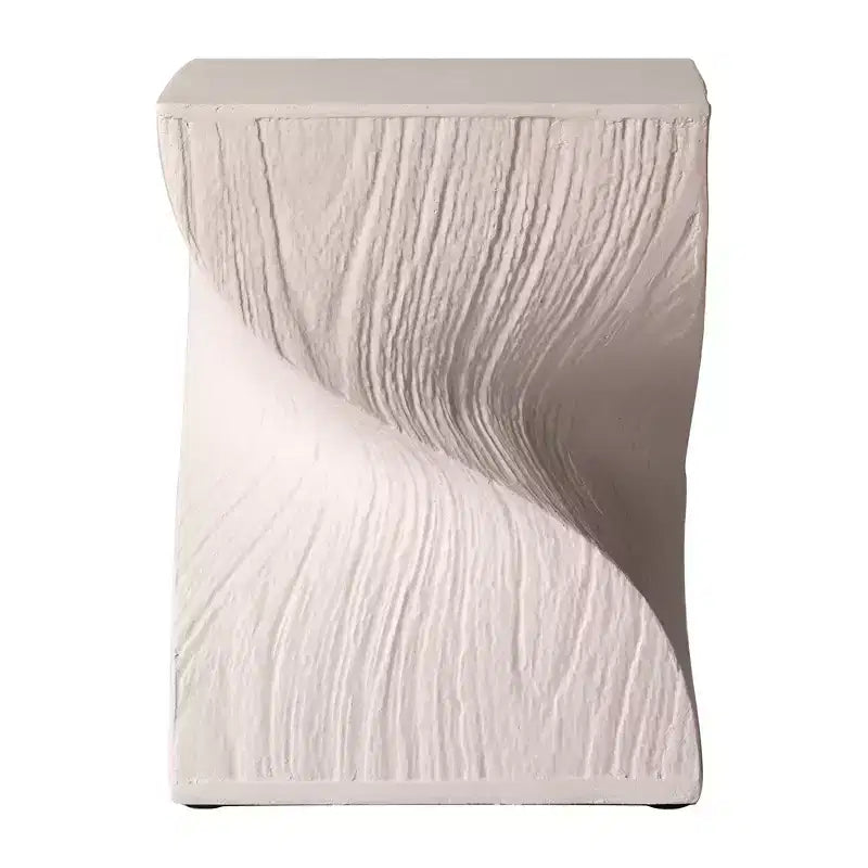 Table d'appoint carrée LeisureMod Onyx Series Table d'appoint moderne en fibre de pierre, table d'appoint entièrement assemblée pour salon, chambre, bureau, décoration d'entrée