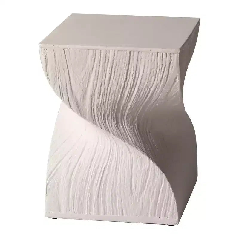 Table d'appoint carrée LeisureMod Onyx Series Table d'appoint moderne en fibre de pierre, table d'appoint entièrement assemblée pour salon, chambre, bureau, décoration d'entrée