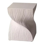 Table d'appoint carrée LeisureMod Onyx Series Table d'appoint moderne en fibre de pierre, table d'appoint entièrement assemblée pour salon, chambre, bureau, décoration d'entrée