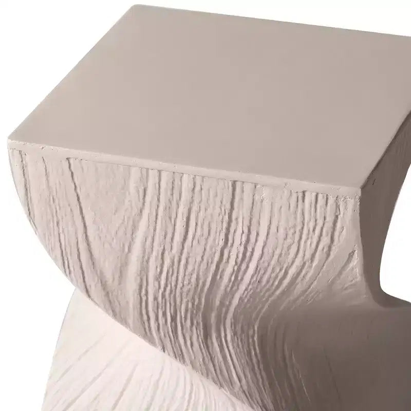 Table d'appoint carrée LeisureMod Onyx Series Table d'appoint moderne en fibre de pierre, table d'appoint entièrement assemblée pour salon, chambre, bureau, décoration d'entrée