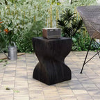 Table d'appoint carrée LeisureMod Onyx Series Table d'appoint moderne en fibre de pierre, table d'appoint entièrement assemblée pour salon, chambre, bureau, décoration d'entrée