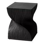 Table d'appoint carrée LeisureMod Onyx Series Table d'appoint moderne en fibre de pierre, table d'appoint entièrement assemblée pour salon, chambre, bureau, décoration d'entrée