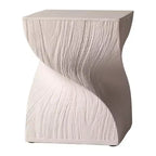 Table d'appoint carrée LeisureMod Onyx Series Table d'appoint moderne en fibre de pierre, table d'appoint entièrement assemblée pour salon, chambre, bureau, décoration d'entrée