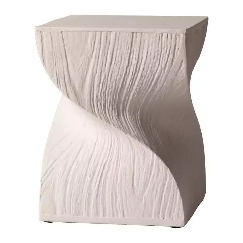 Table d'appoint carrée LeisureMod Onyx Series Table d'appoint moderne en fibre de pierre, table d'appoint entièrement assemblée pour salon, chambre, bureau, décoration d'entrée