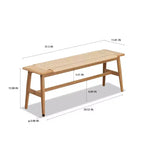 Banc Tressé, Banc de Salle à Manger en Chêne Massif avec Design Rustique Tressé à la Main, Long Banc Banc de Cuisine pour Salle à Manger Chambre Entrée Salle de Bain