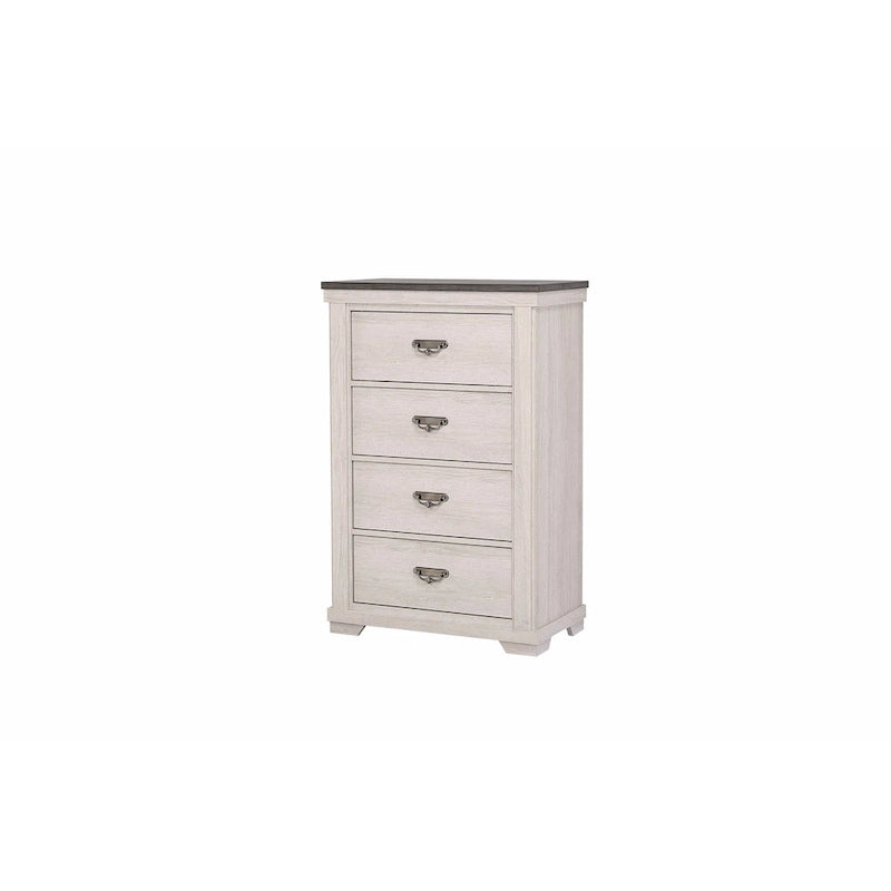 Chambre à coucher 6 pièces Candra crème et marron