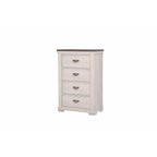 Chambre à coucher 6 pièces Candra crème et marron