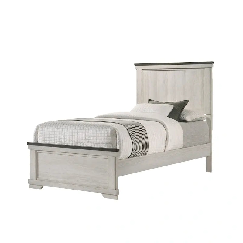 Chambre à coucher 6 pièces Candra crème et marron