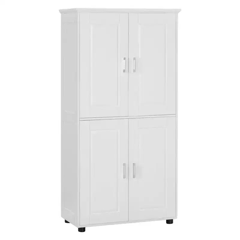 Meubles hauts de salle de bain, Meuble bas de salle de bain avec 4 portes, Étagères réglables, Meuble de cuisine sur pied