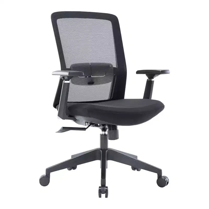 LeisureMod Ingram - Chaise de bureau ergonomique, Chaise de bureau pivotante réglable en hauteur avec support lombaire et fonction d'inclinaison, Chaise d'ordinateur confortable 8 heures pour le bureau