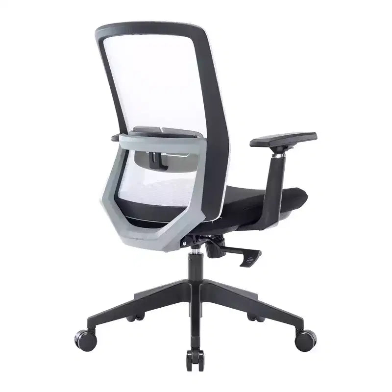 LeisureMod Ingram - Chaise de bureau ergonomique, Chaise de bureau pivotante réglable en hauteur avec support lombaire et fonction d'inclinaison, Chaise d'ordinateur confortable 8 heures pour le bureau