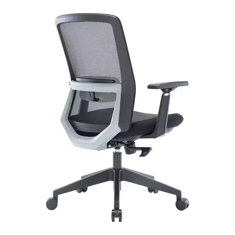 LeisureMod Ingram - Chaise de bureau ergonomique, Chaise de bureau pivotante réglable en hauteur avec support lombaire et fonction d'inclinaison, Chaise d'ordinateur confortable 8 heures pour le bureau