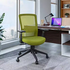 LeisureMod Ingram - Chaise de bureau ergonomique, Chaise de bureau pivotante réglable en hauteur avec support lombaire et fonction d'inclinaison, Chaise d'ordinateur confortable 8 heures pour le bureau