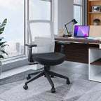 LeisureMod Ingram - Chaise de bureau ergonomique, Chaise de bureau pivotante réglable en hauteur avec support lombaire et fonction d'inclinaison, Chaise d'ordinateur confortable 8 heures pour le bureau
