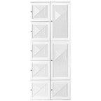 Armoire de rangement portable HOMCOM, penderie de chambre, organisateur de vêtements pliable avec rangement en cubes, tringles à vêtements et portes magnétiques, blanc