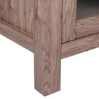 Buffet/Bahut de Rangement en Bois Manufacturé Emma et Oliver pour Cuisine/Salle à Manger avec Étagère Ouverte, 2 Tiroirs et 2 Portes en Verre Trempé