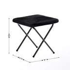 Fauteuil lune pliable et ottoman surdimensionnés Emma et Oliver pour dortoir, chambre à coucher